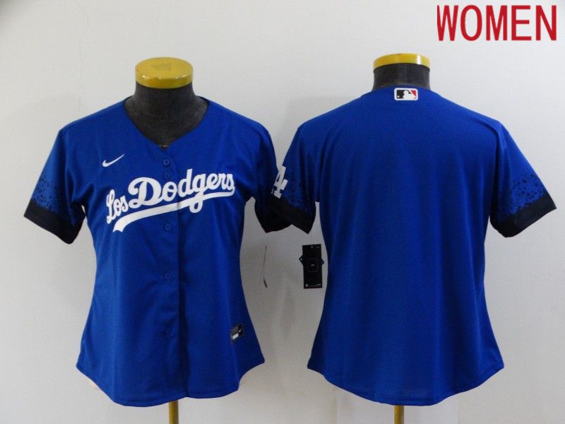 Women Los Angeles Dodgers Blank Blue City Edition Game Nike 2021 MLB Jersey